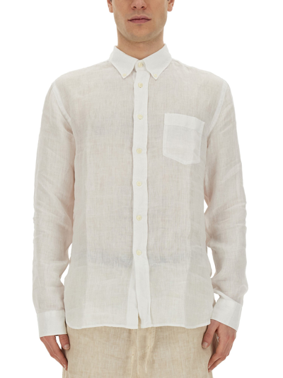 120% Lino Regular Fit Shirt In White