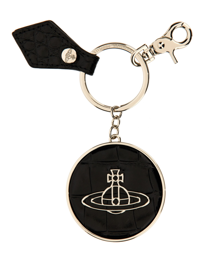 Vivienne Westwood Keychain "orb" In Black