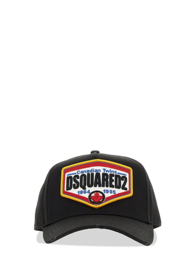 Dsquared2 Baseball Cap With Patch In Black