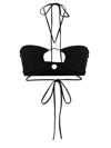 Magda Butrym Jersey Halter Bikini Top In Black
