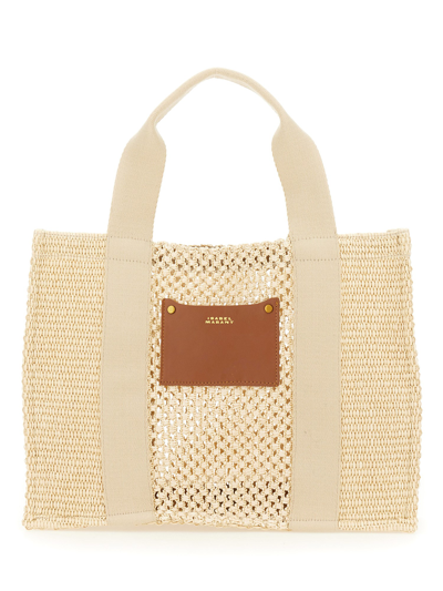 Isabel Marant Yenky Canvas Small Tote Bag In Beige