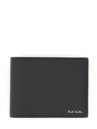 Paul Smith Bi-fold Leather Wallet In Black