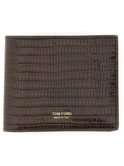 Tom Ford Bifold Wallet In Brown