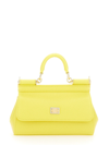 Dolce & Gabbana Small Sicily Shoulder Bag In Yellow