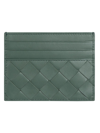 Bottega Veneta Intrecciato Credit Card Case In Aloe-gold