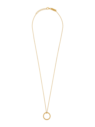 Maison Margiela Logo Ring Necklace In Gold