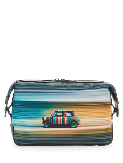 Paul Smith "mini Blur" Travel Clutch Bag In Multicolour