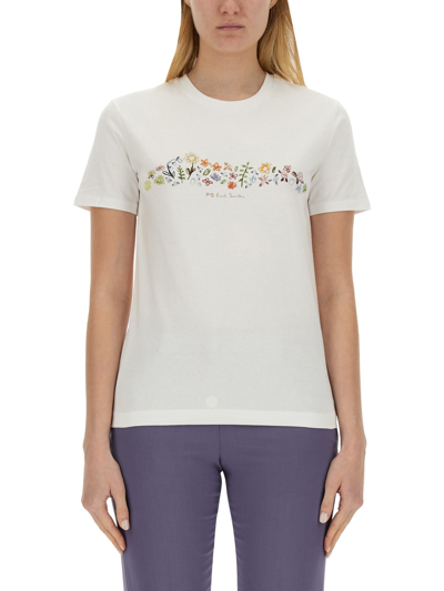 Ps By Paul Smith Simple Logo T-shirt In White