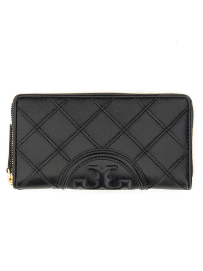 Tory Burch Fleming Wallet In Black