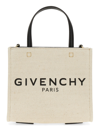 Givenchy G-tote Mini Bag In White/black
