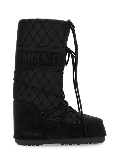 Moon Boot Icon Quilted Lace In Black