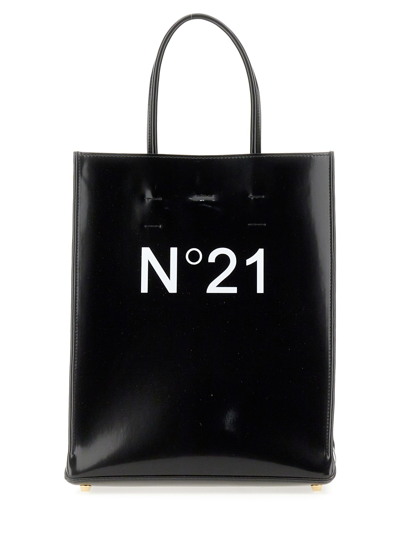 N°21 Small Vertical Shopper Bag In Black