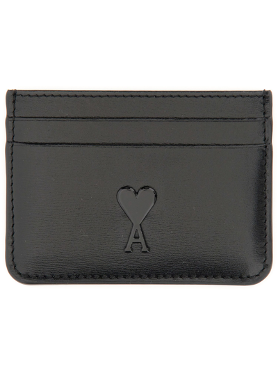 Ami Alexandre Mattiussi Card Holder With Logo In Black