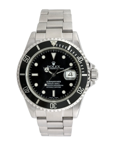 Rolex Mens Submariner Watch In Black