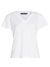 Veronica Beard Women's Posey Heathered Cotton Tee In White