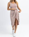 Beeson River Weekender Side Tie Midi Dress In Mauve In Multi