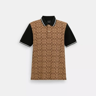 Coach Outlet Signature Polo In Brown