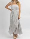 Cezele Coastline Tie Belt Maxi Dress In White In White