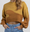 Blue Blush Yin Yang Sweater In Mustard In Yellow
