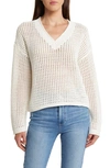 MADEWELL V-NECK OPEN STITCH SWEATER