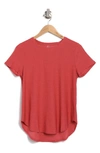 Beyond Yoga On The Down Low T-shirt In Berry Rose Heather