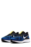 Nike Air Zoom Structure 25 Running Shoe In Black/ White/ Blue/ Sundial