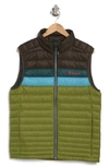 Cotopaxi Fuego Water Resistant 800 Fill Power Down Vest In Iron And Cedar