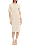 Donna Morgan Sheath Midi Dress In Horn