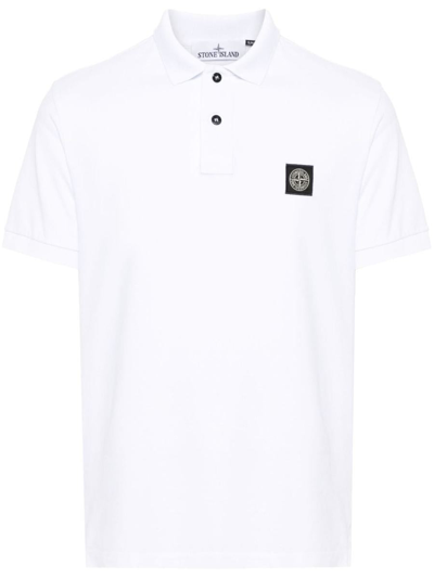 Stone Island Polo S/s Slim Fit Clothing In White