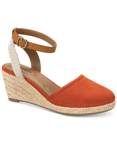Style & Co Women's Mailena Wedge Espadrille Sandals, Created For Macy's In Spice