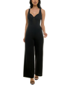 ALMOST FAMOUS CRAVE FAME JUNIORS' STRAPPY SWEETHEART-NECK JUMPSUIT