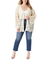 JESSICA SIMPSON WOMEN'S ARIETH CROCHETED-LACE OPEN-FRONT CARDIGAN
