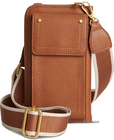 Style & Co Phone Crossbody Wallet, Created For Macy's In Tortoise Shell