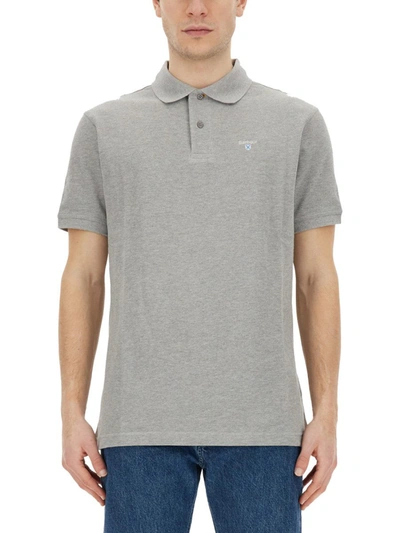 Barbour Polo With Logo In Grey