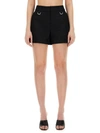 Off-white Pressed-crease Cotton Mini Shorts In Black
