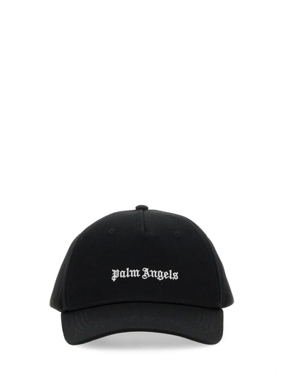 Palm Angels Hat With Logo In Black