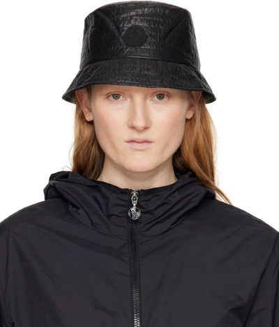 Moncler Logo-print Padded Bucket Hat In Black
