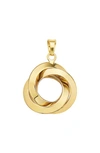 BEST SILVER 14K GOLD INFINITY CIRCLE PENDANT