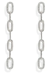 Liza Schwartz Love Link Drop Earrings In Silver