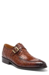MAISON FORTE MAISON FORTE RICHARDS CROC-EMBOSSED MONK STRAP SHOE