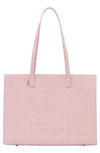 Beis Croc Embossed Work Tote In Atlas Pink