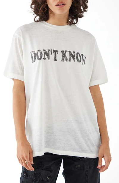 Bdg Urban Outfitters Don't Know Graphic T-shirt In White