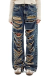 BDG URBAN OUTFITTERS EXTREME RIPPED WIDE LEG JEANS