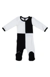 Maniere Patchwork Footie In Black/white