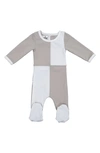 Maniere Patchwork Footie In Grey/white