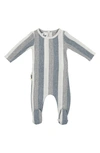 MANIERE STRIPE STRETCH COTTON TERRY FOOTIE