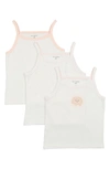 Maniere Manière Kids' Assorted 3-pack Cotton Undershirts In White