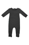 Maniere Acorn Print Footie In Charcoal
