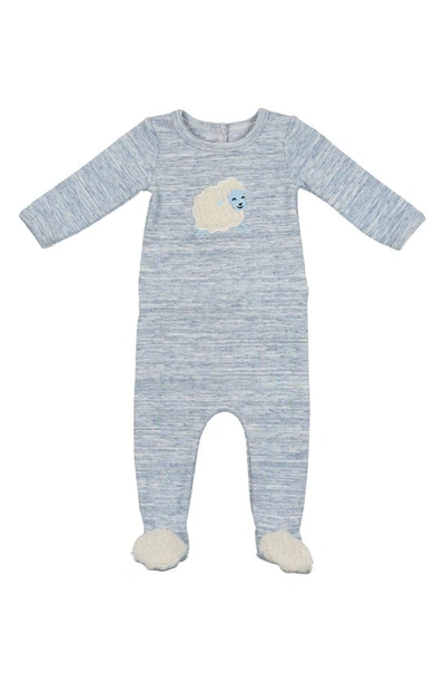 Maniere Unisex Sleepy Sheep Footie - Baby In Blue Heather