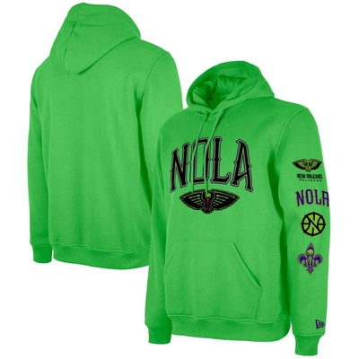 New Era Men's  Green New Orleans Pelicans Big And Tall 2023/24 City Edition Jersey Pullover Hoodie